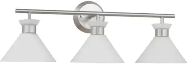 Visual Comfort - Belcarra Modern 3-Light Bath Vanity Wall Sconce - Silver