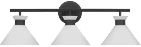 Visual Comfort - Belcarra Modern 3-Light Bath Vanity Wall Sconce - Black