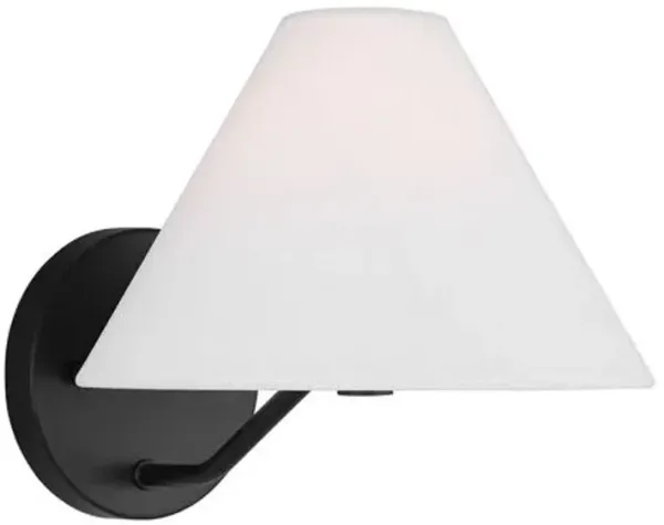 Visual Comfort - Burke Transitional 1-Light Dimmable Bath Vanity Wall Sconce - Black