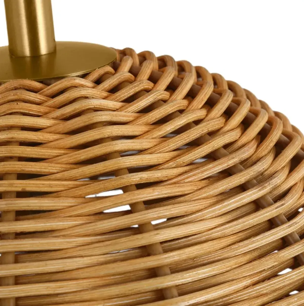 Visual Comfort - Mari Casual Table Lamp - Rattan/Burnished Brass - Gold