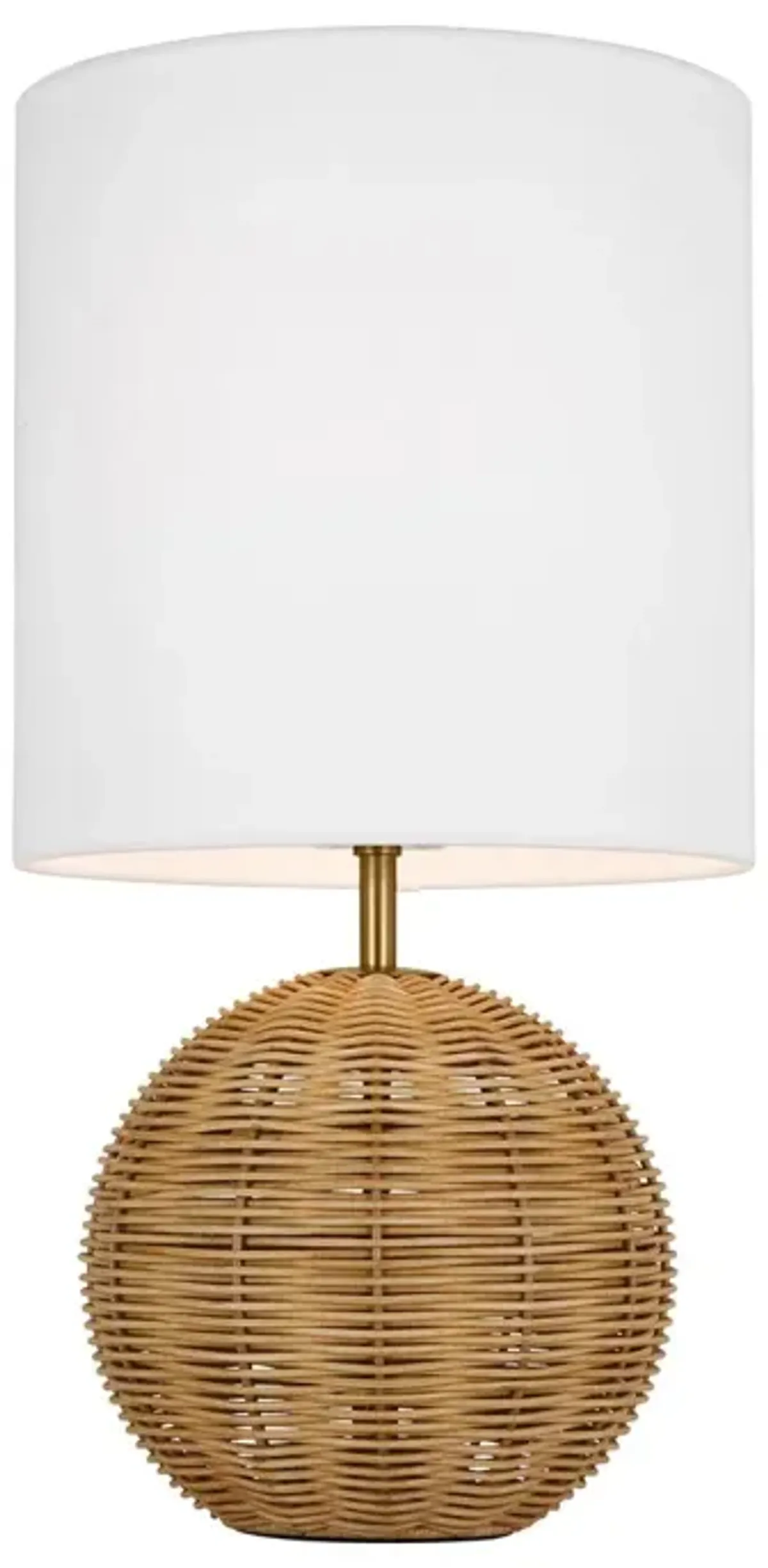 Visual Comfort - Mari Casual Table Lamp - Rattan/Burnished Brass - Gold