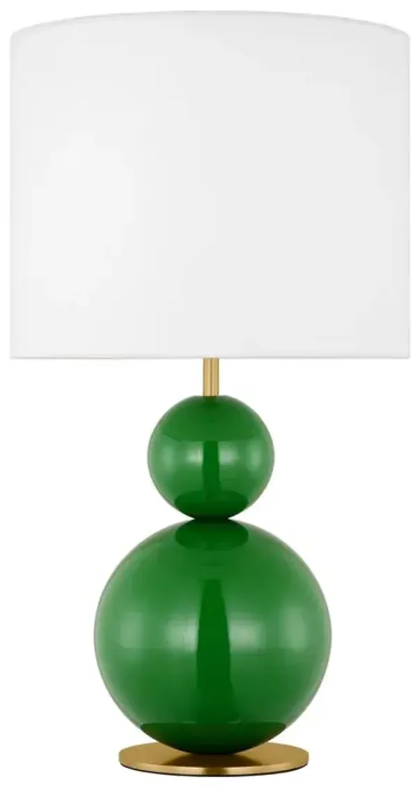 Visual Comfort - Suki Medium Stacked Orb Table Lamp - Green