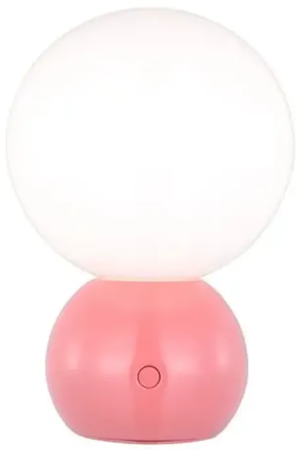 Visual Comfort - Suki Mini Stacked Orb Cordless Portable Table Lamp - Pink