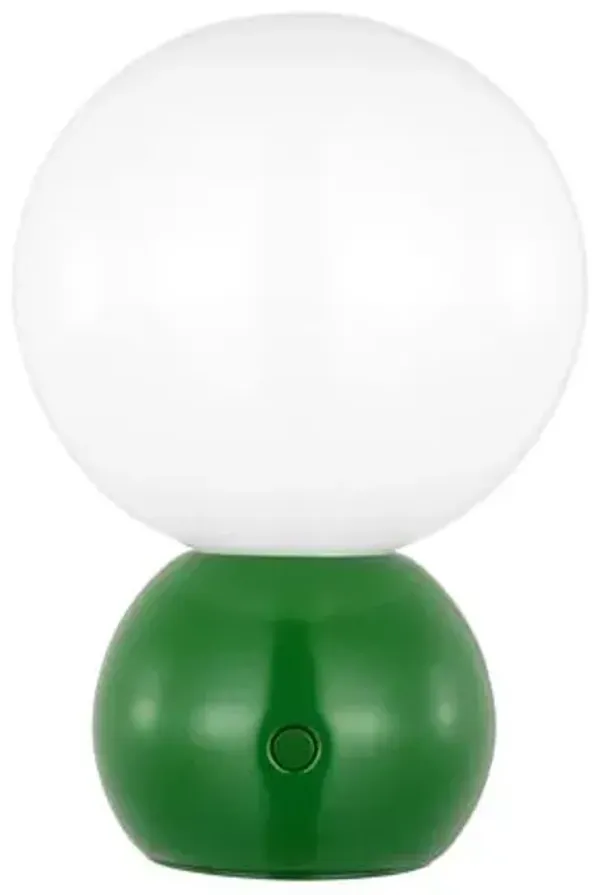 Visual Comfort - Suki Mini Stacked Orb Cordless Portable Table Lamp - Green