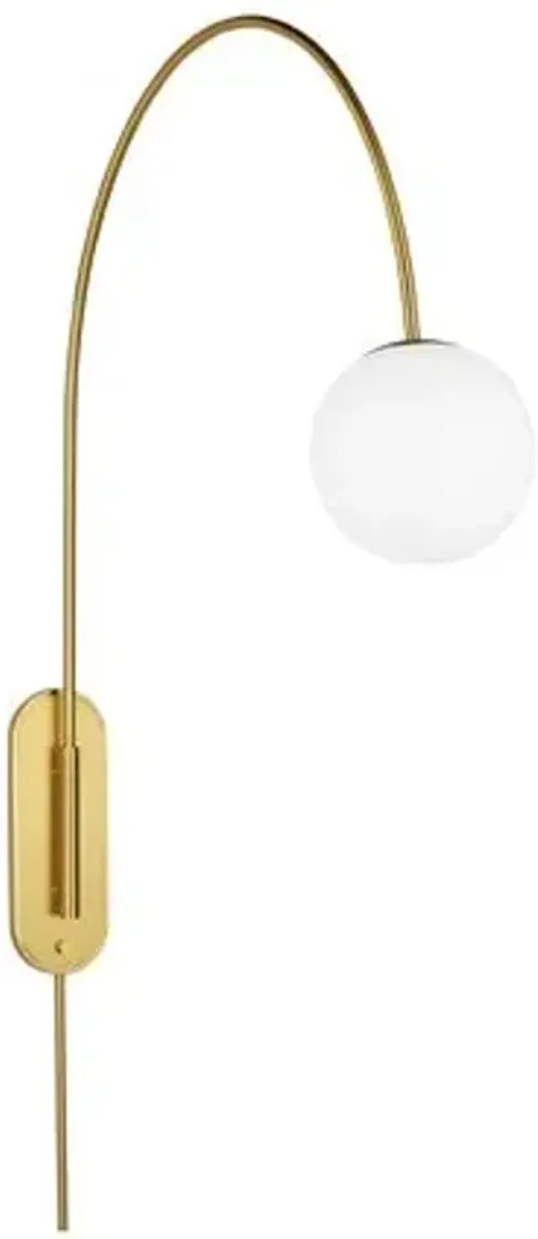 Visual Comfort - Noemie 1-Light Globe Grande Sconce - Burnished Brass - Gold