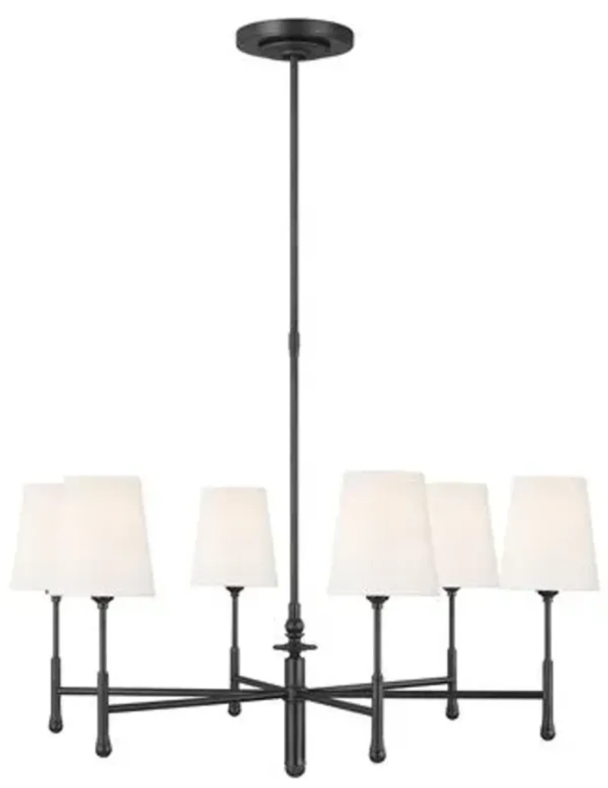 Visual Comfort - Capri Chandelier - Aged Iron - Black