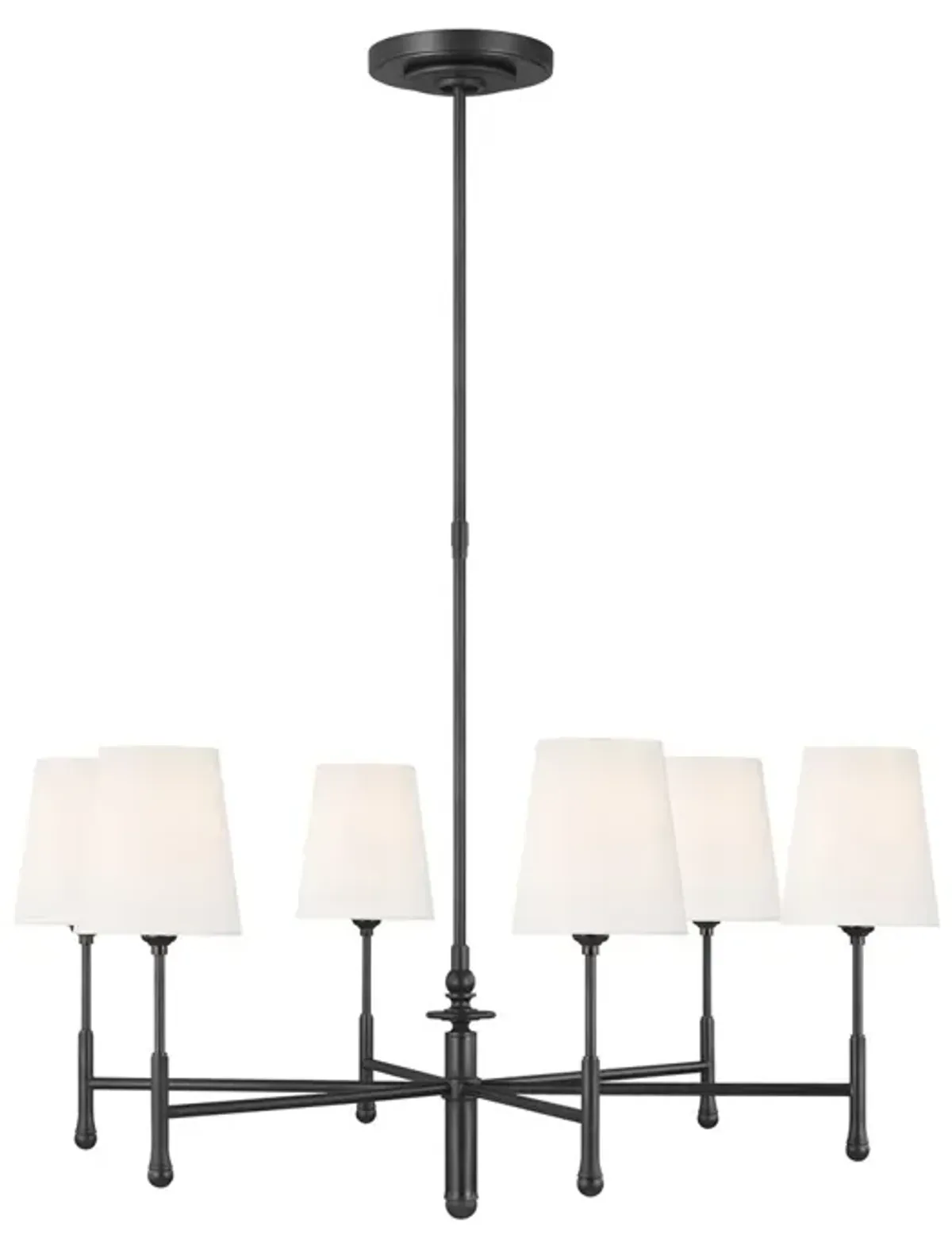 Visual Comfort - Capri Chandelier - Aged Iron - Black