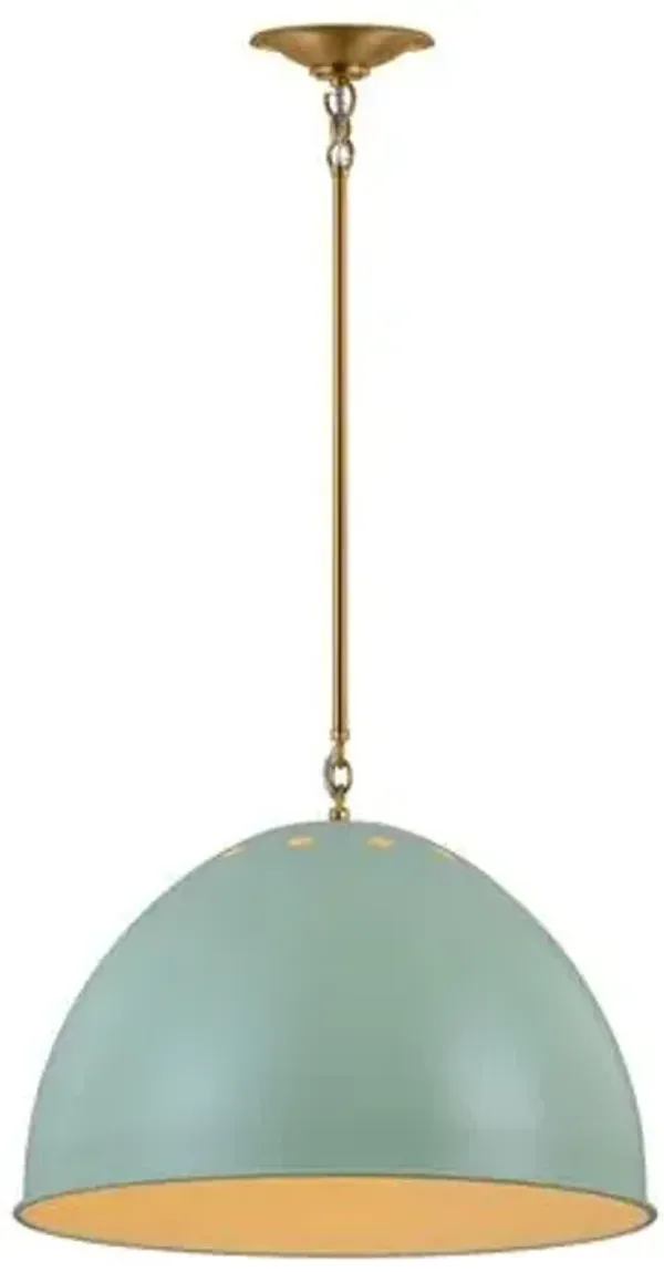 Visual Comfort - Robbie Transitional 1-Light Dimmable Pendant - Green