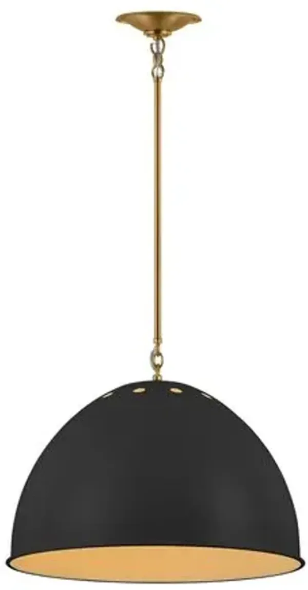 Visual Comfort - Robbie Transitional 1-Light Dimmable Pendant - Black