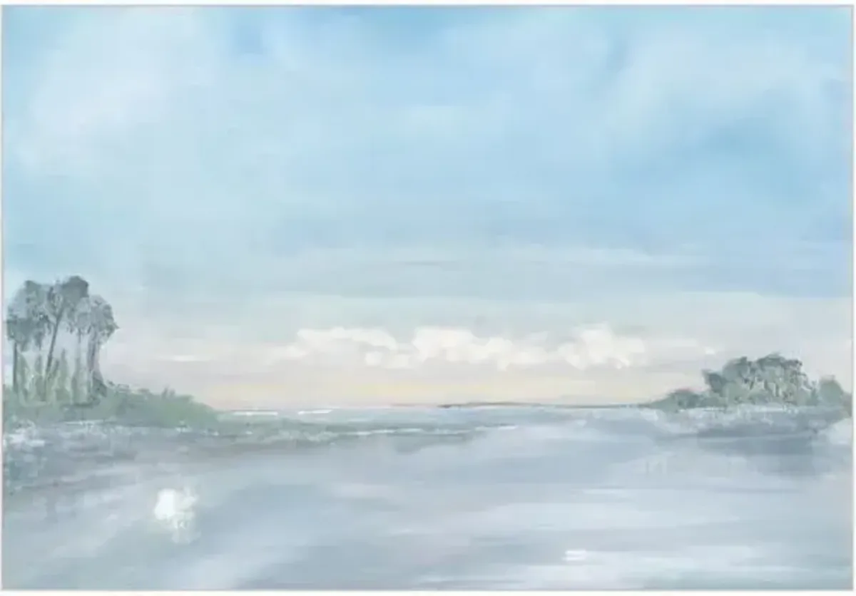 Intercoastal Fog - 65" x 45" - Blue