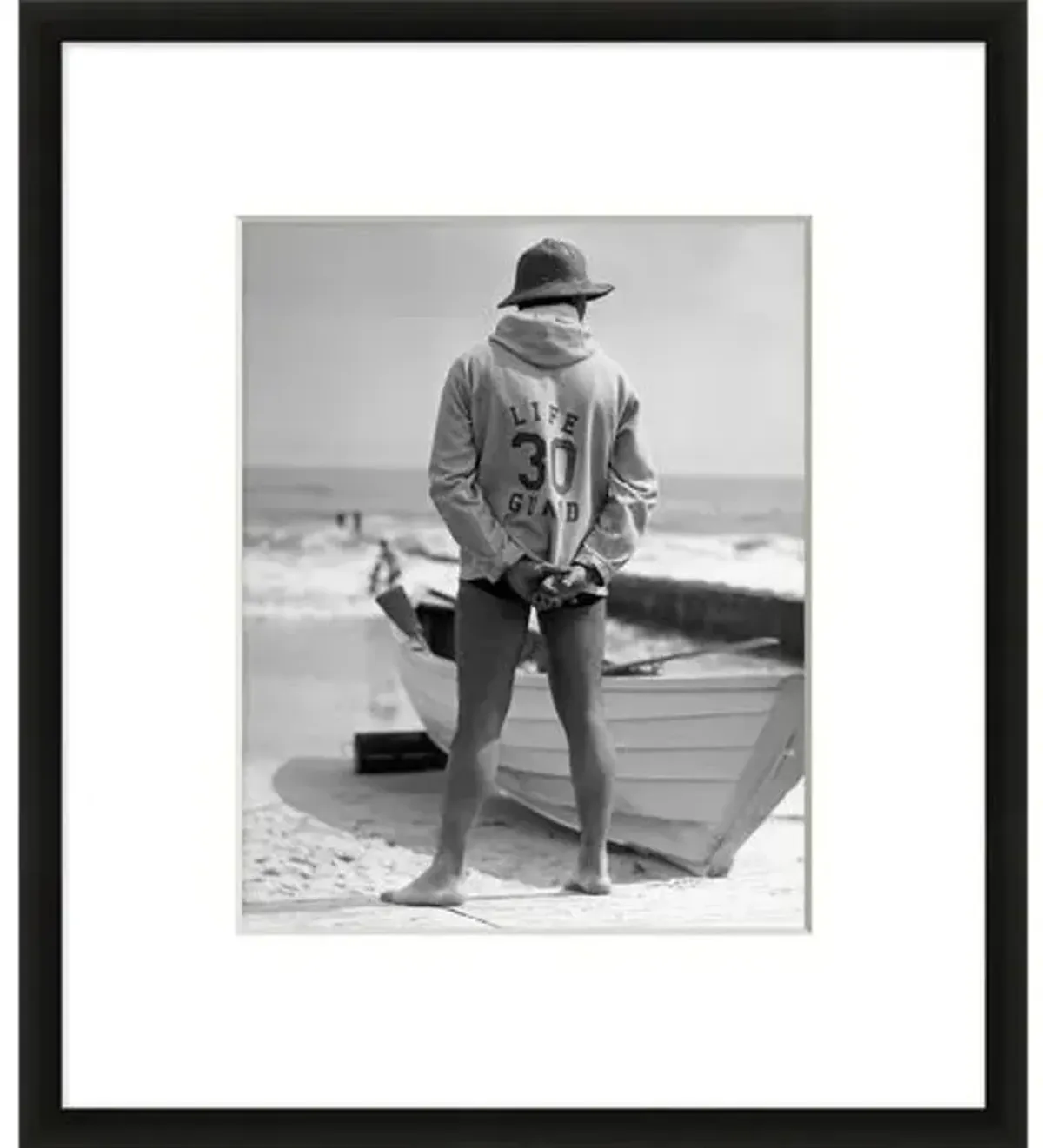 Lillian August - Beach Figure 1 - 28" x 32" - Black