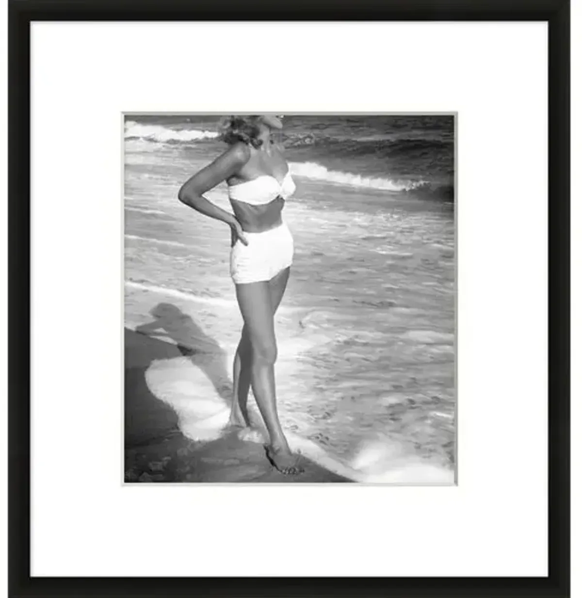 Lillian August - Beach Figure 2 - 30" x 32" - Black