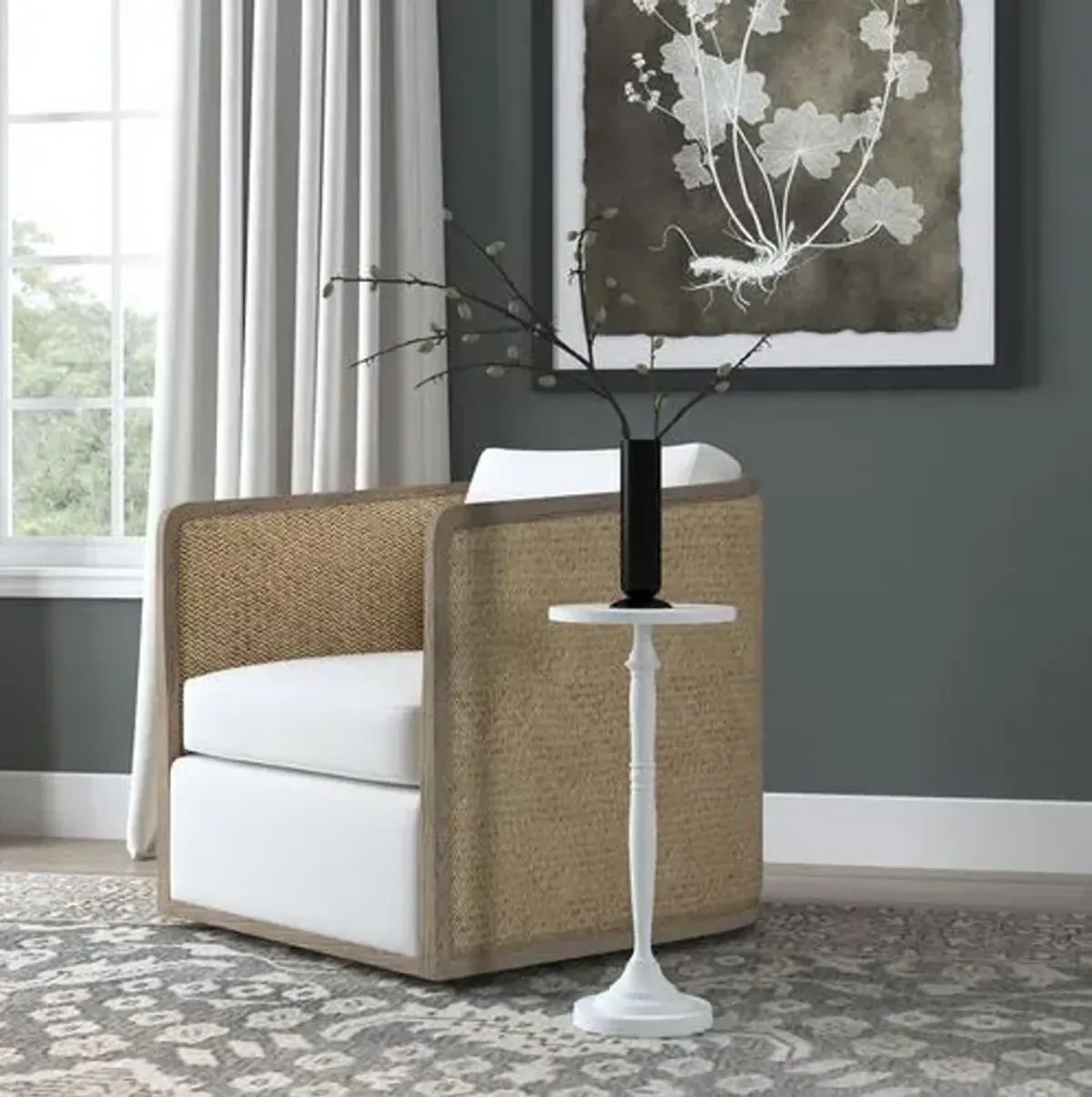 Travis Outdoor Side Table - Ivory