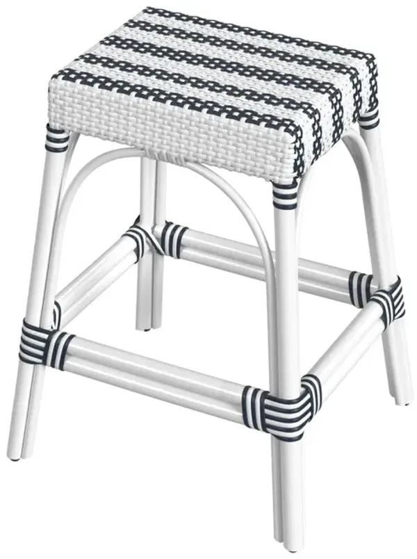 Sabrina 24.5" Rectangular Rattan Counter Stool