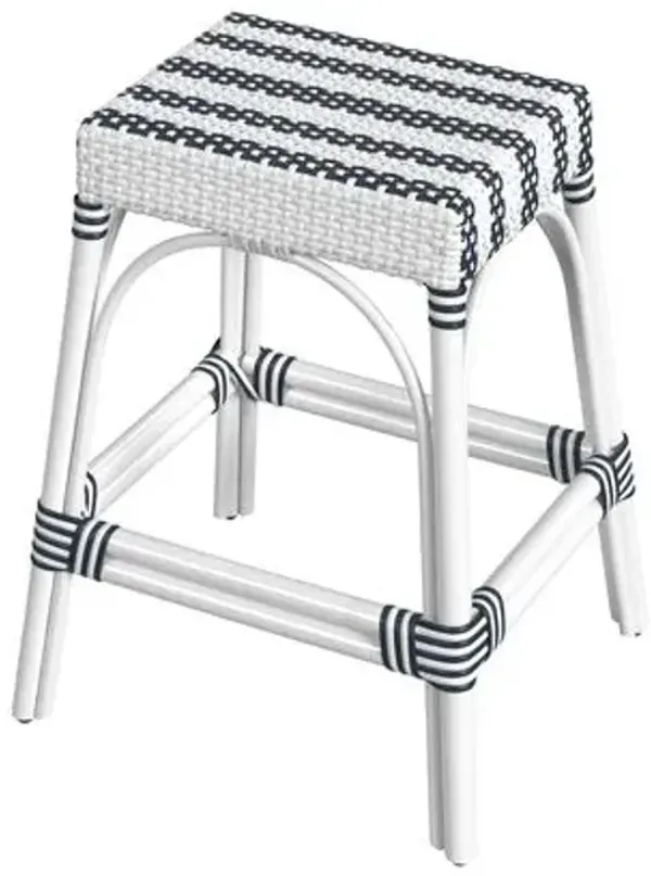 Sabrina 24.5" Rectangular Rattan Counter Stool