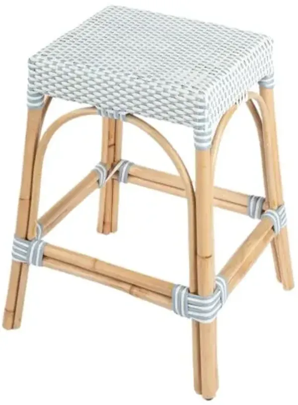 Sabrina 24.5" Rectangular Rattan Counter Stool