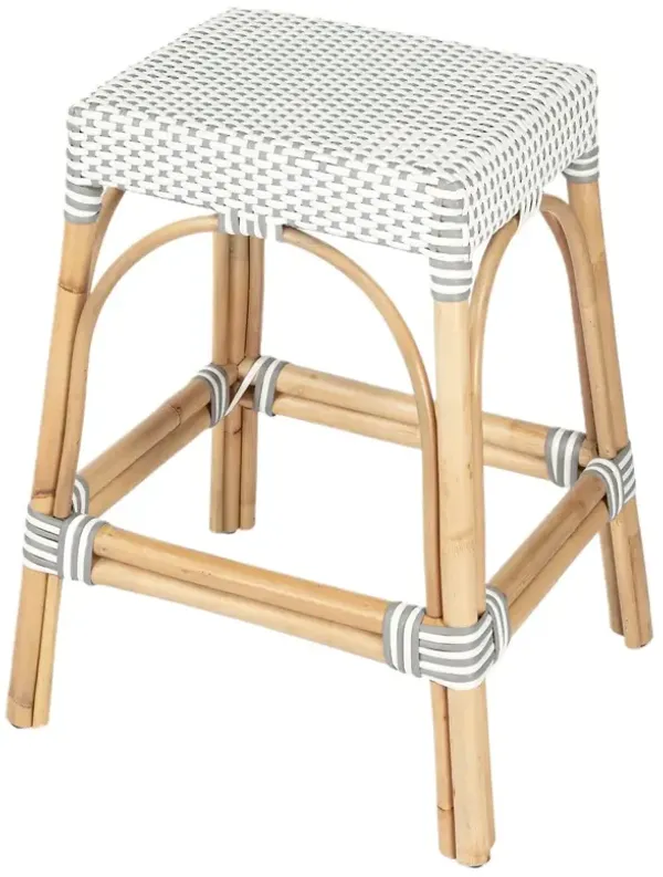 Sabrina 24.5" Rectangular Rattan Counter Stool
