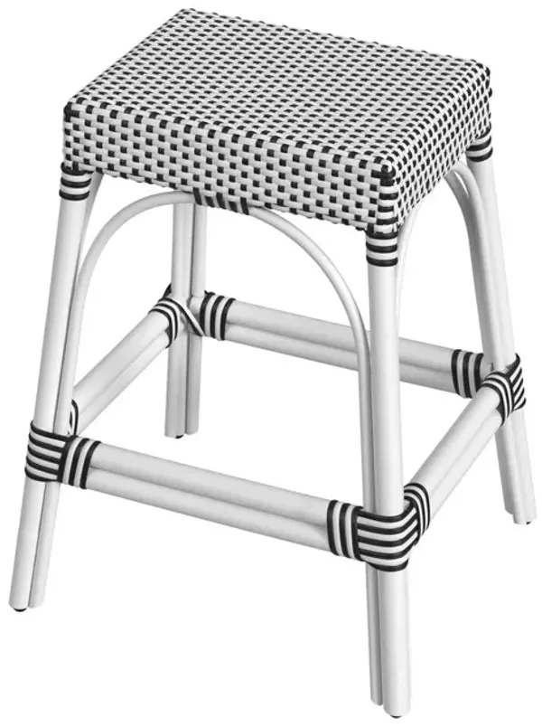 Sabrina 24.5" Rectangular Rattan Counter Stool