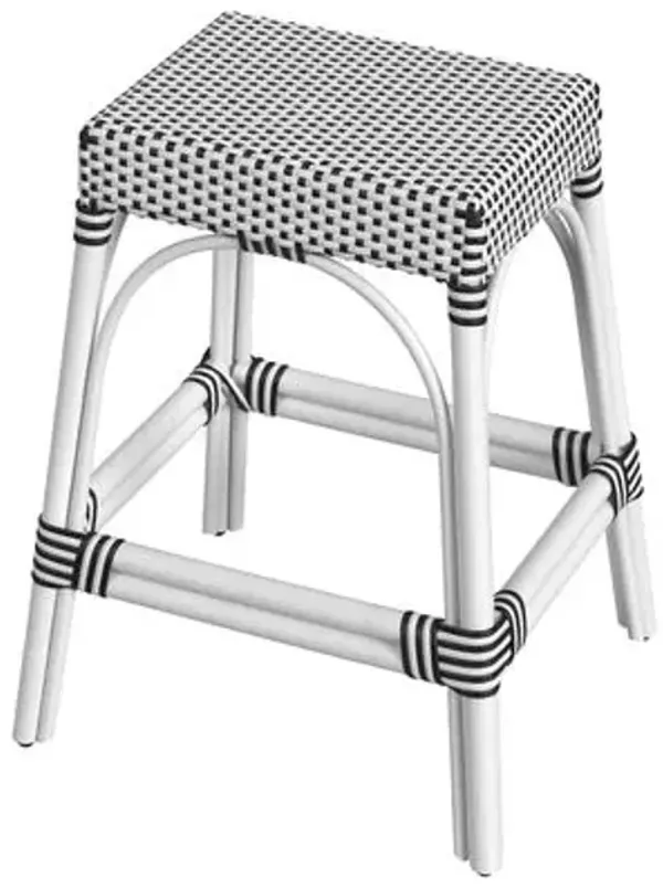 Sabrina 24.5" Rectangular Rattan Counter Stool