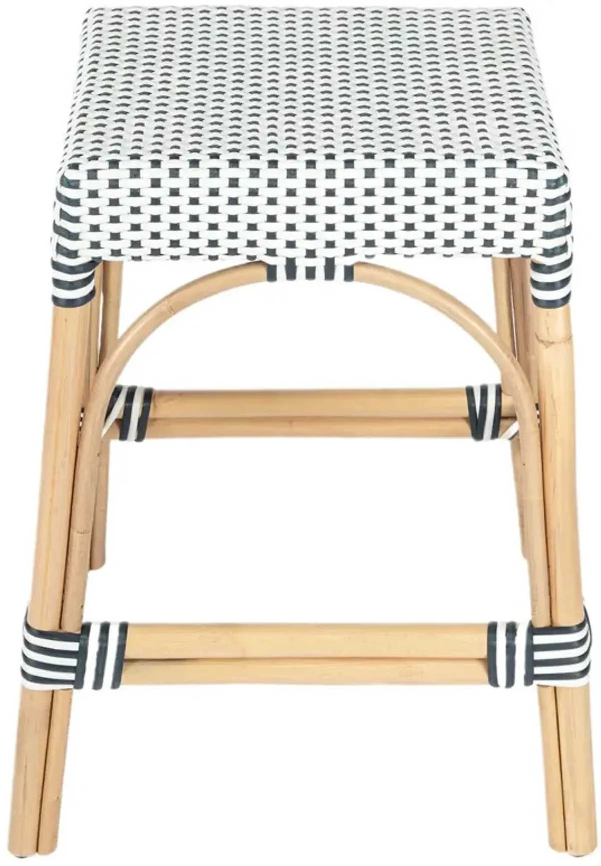 Sabrina 24.5" Rectangular Rattan Counter Stool