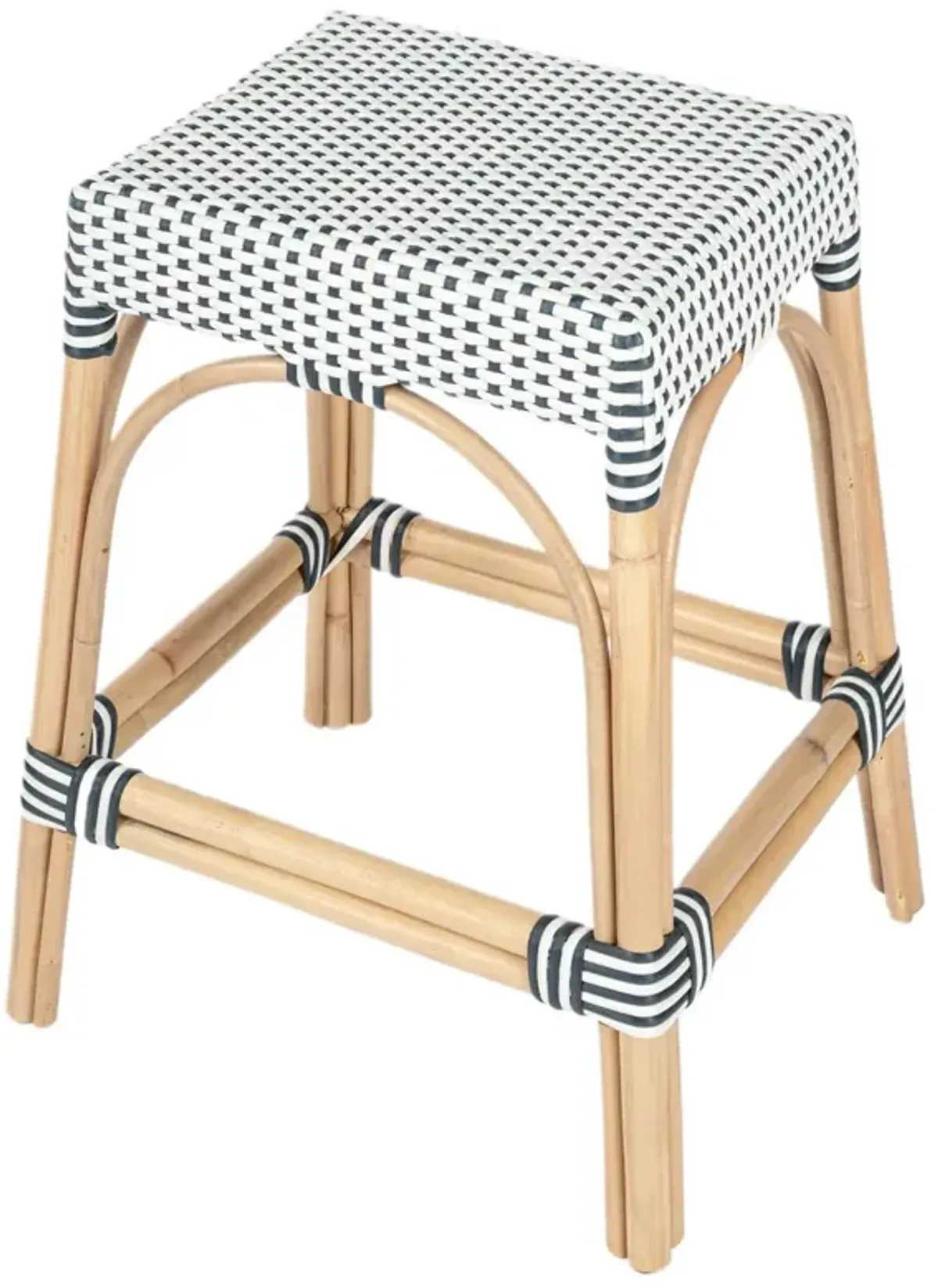 Sabrina 24.5" Rectangular Rattan Counter Stool