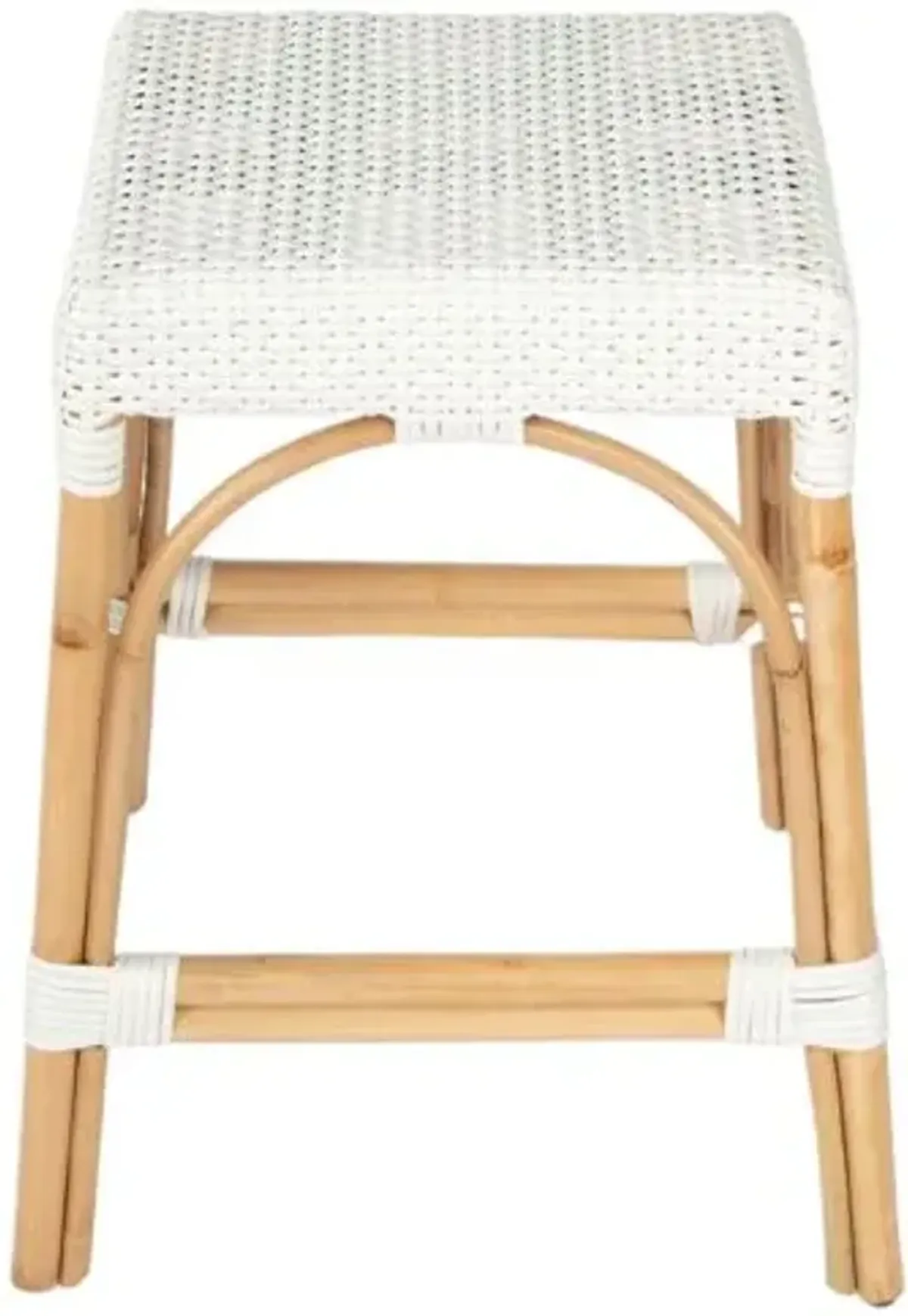 Sabrina 24.5" Rectangular Rattan Counter Stool