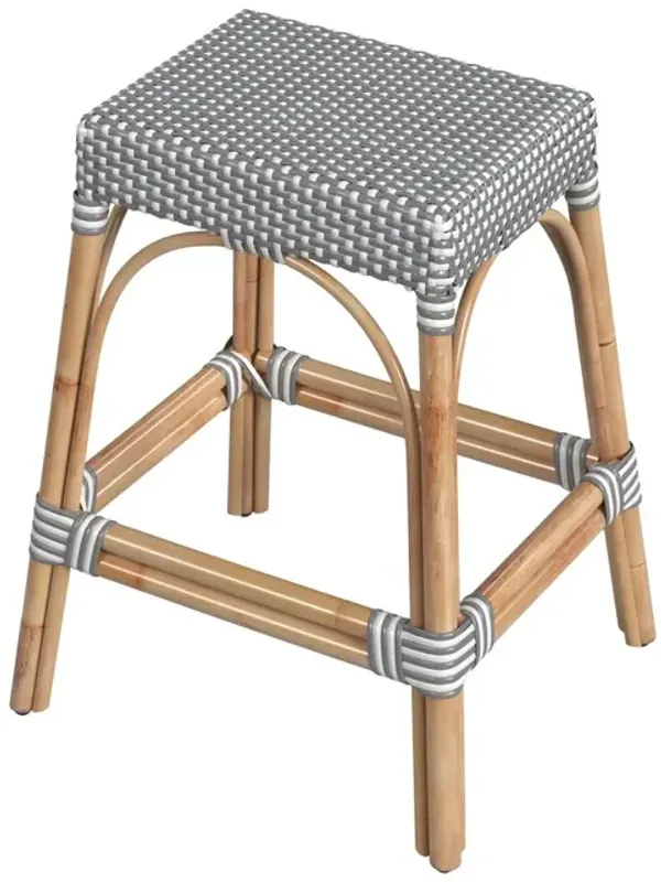 Sabrina 24.5" Rectangular Rattan Counter Stool