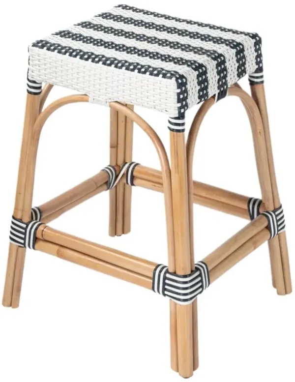 Sabrina 24.5" Rectangular Rattan Counter Stool