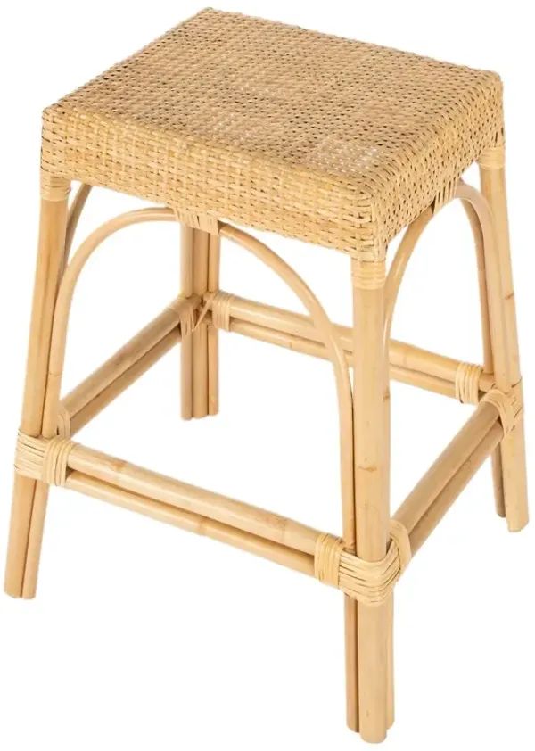Sabrina 24.5" Rectangular Rattan Counter Stool