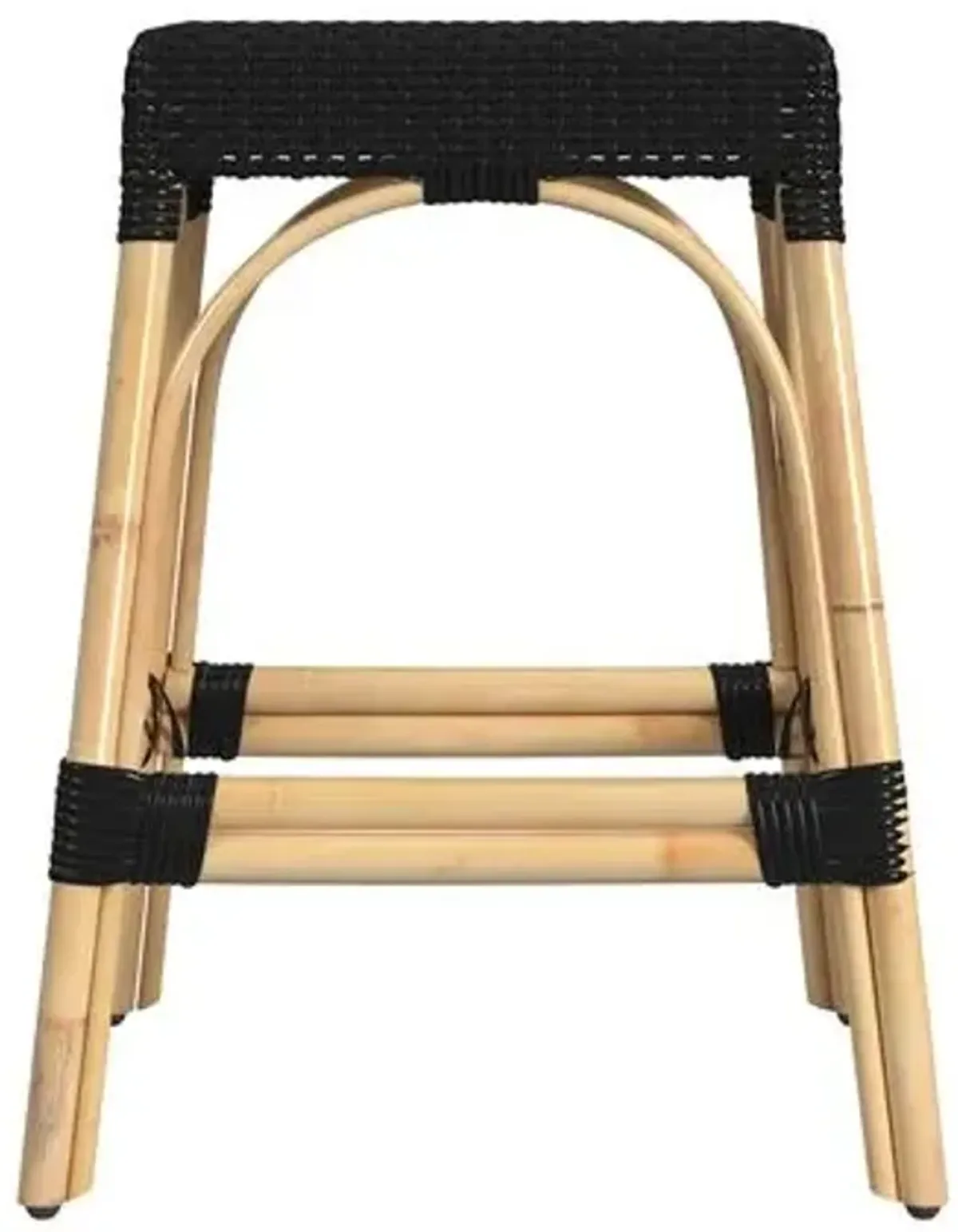 Sabrina 24.5" Rectangular Rattan Counter Stool