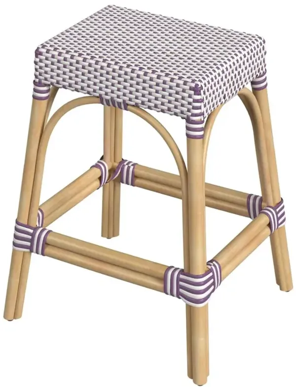 Sabrina 24.5" Rectangular Rattan Counter Stool