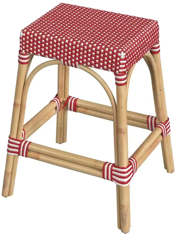 Sabrina 24.5" Rectangular Rattan Counter Stool