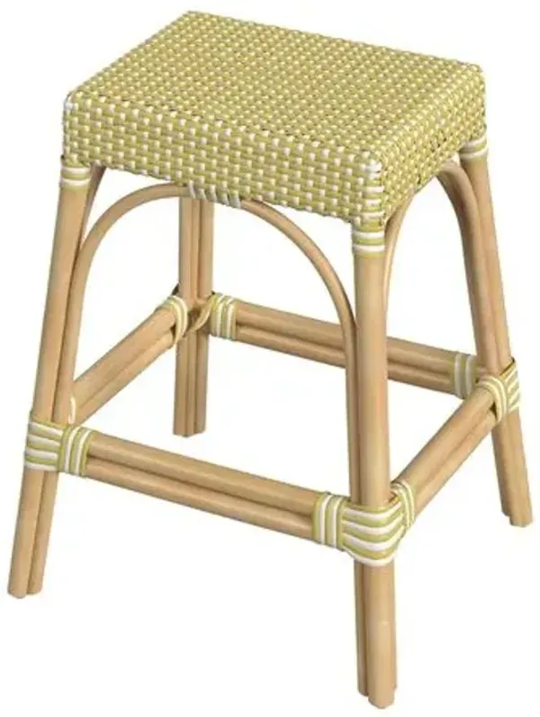 Sabrina 24.5" Rectangular Rattan Counter Stool