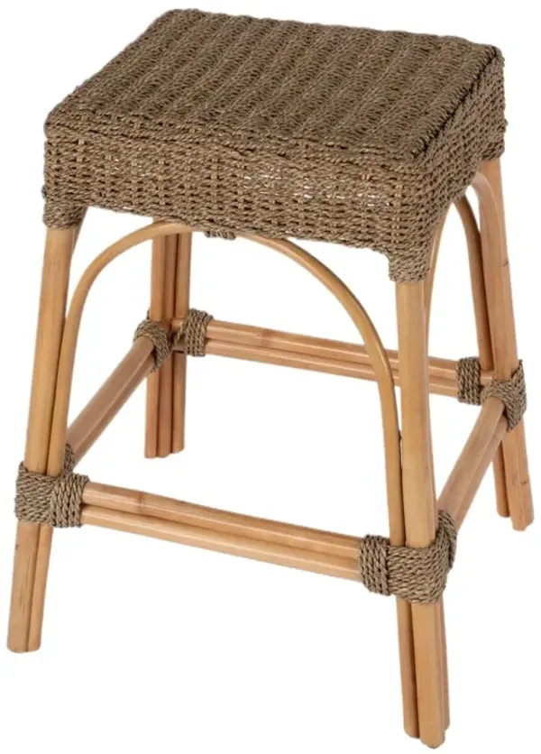 Sabrina 24.5" Rectangular Rattan Counter Stool