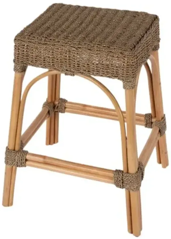 Sabrina 24.5" Rectangular Rattan Counter Stool