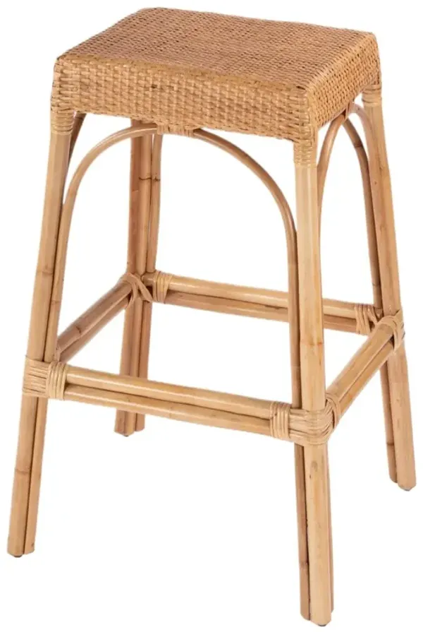 Sabrina 30" Rectangular Rattan Bar Stool