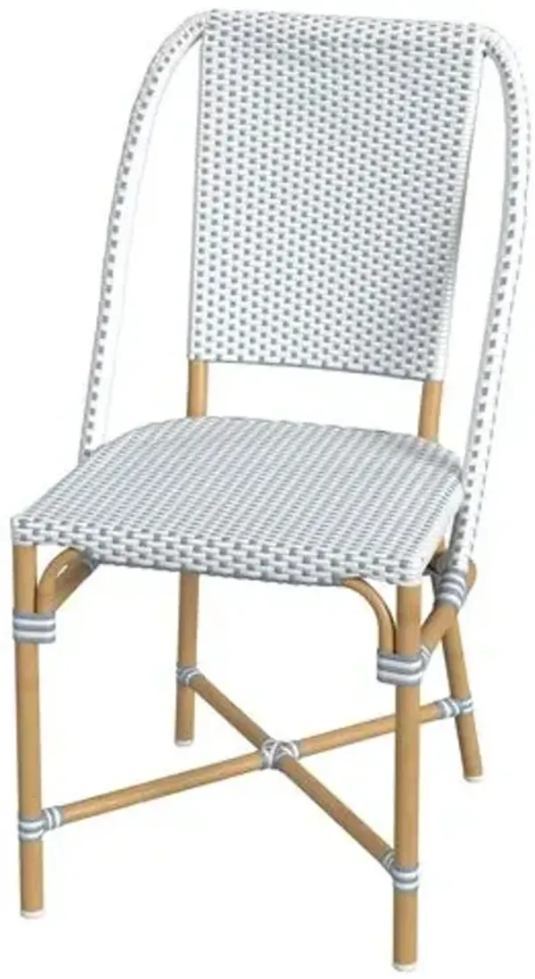 Kye Rattan Outdoor Dining Side Chair - Blue