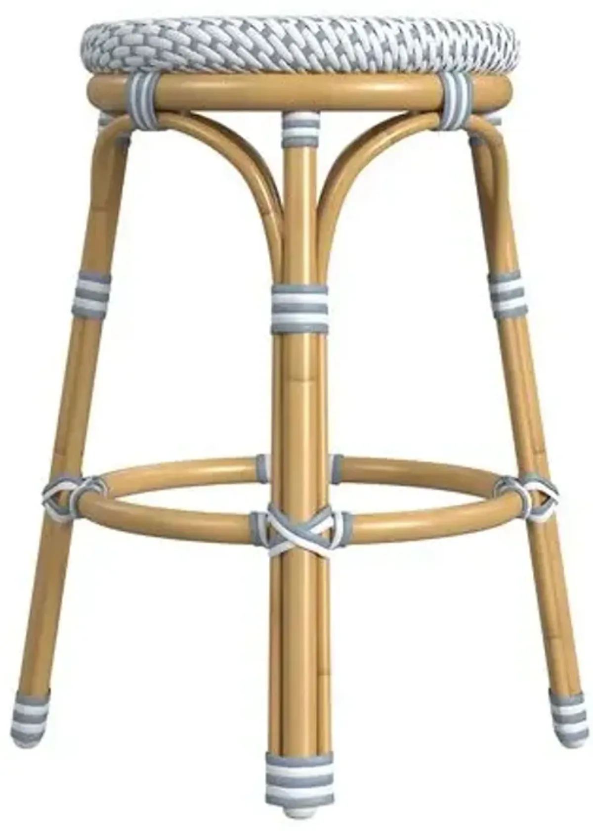 Kye 24" Outdoor Rattan Backless Counter Stool