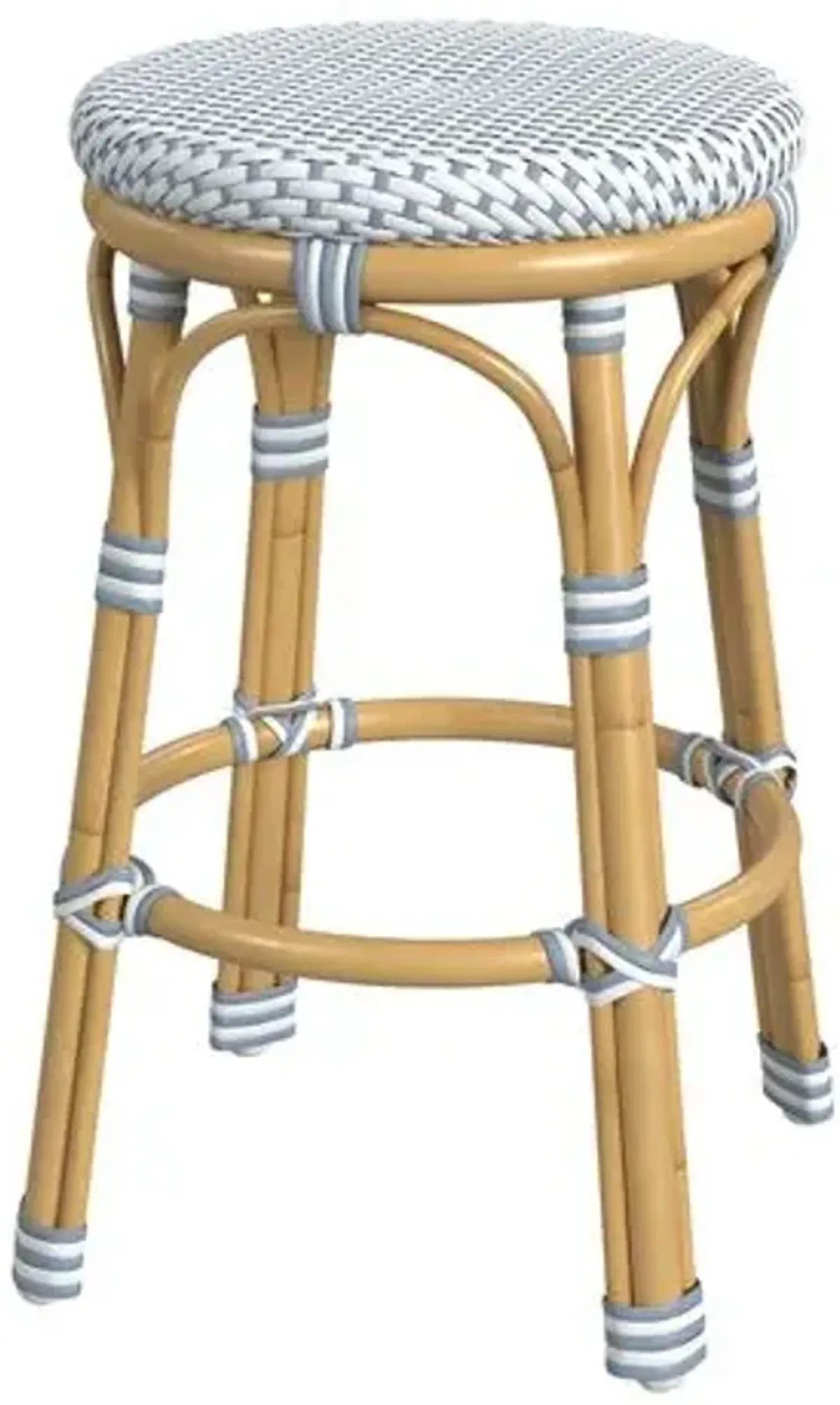 Kye 24" Outdoor Rattan Backless Counter Stool