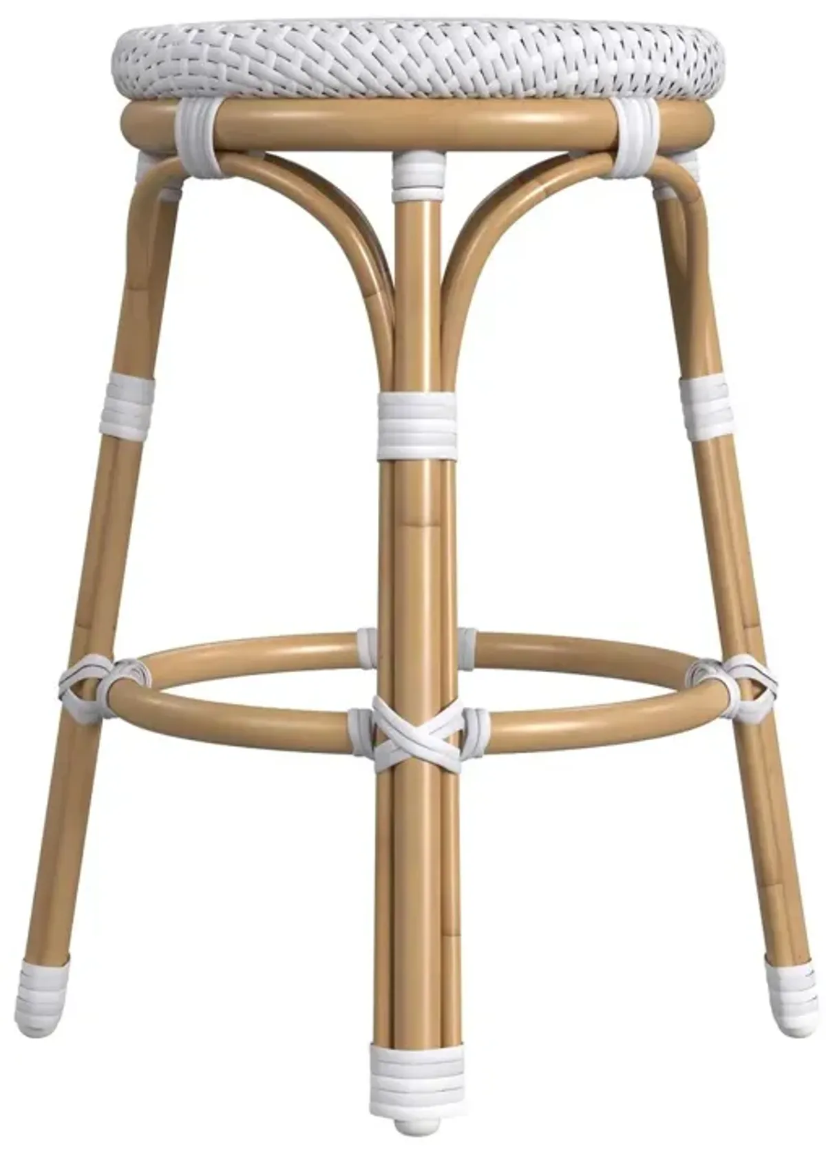 Kye 24" Outdoor Rattan Backless Counter Stool