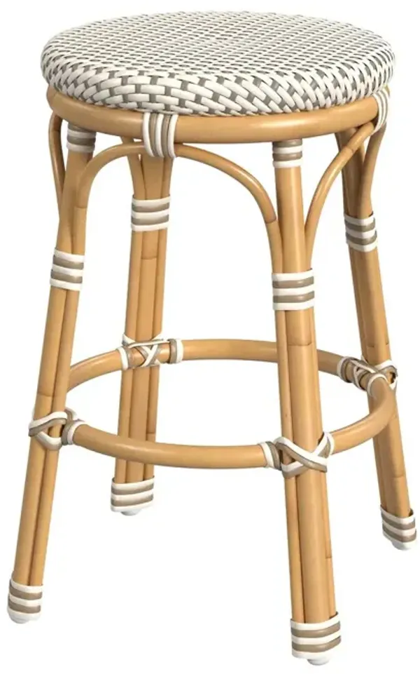 Kye 24" Outdoor Rattan Backless Counter Stool