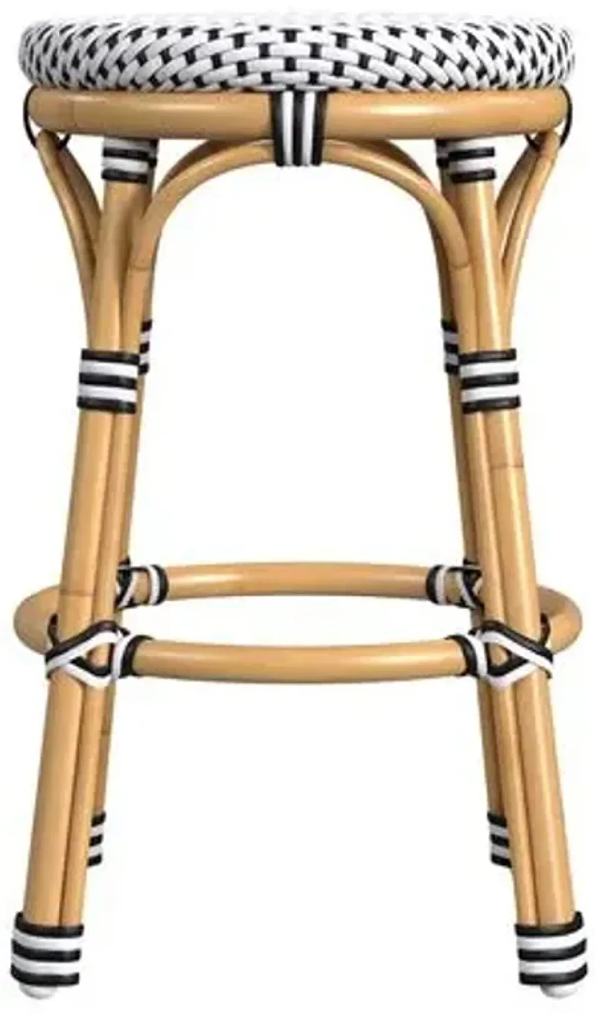 Kye 24" Outdoor Rattan Backless Counter Stool
