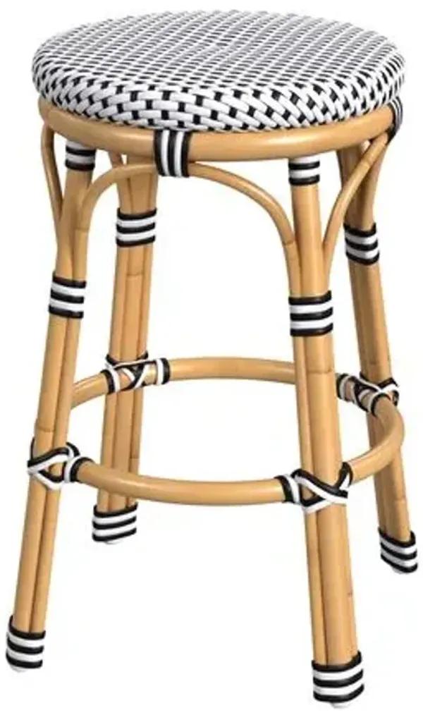 Kye 24" Outdoor Rattan Backless Counter Stool