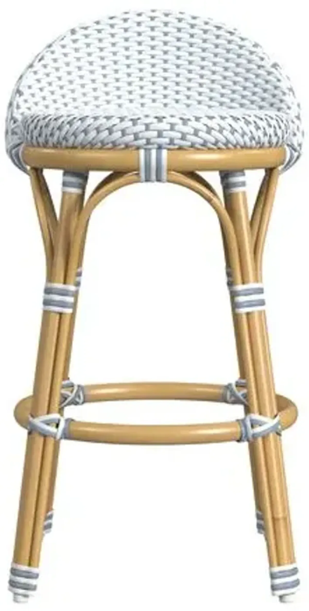 Kye 24" Rattan Outdoor Low Back Counter Stool