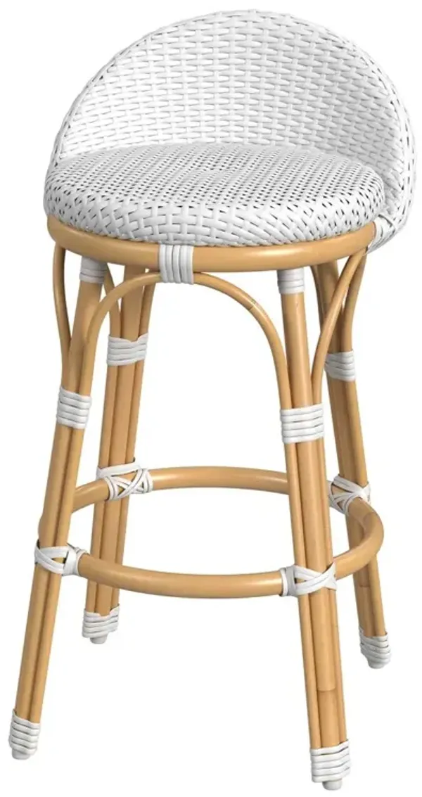 Kye 24" Rattan Outdoor Low Back Counter Stool