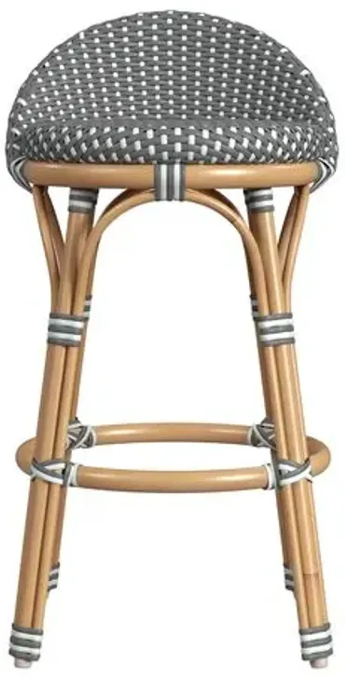 Kye 24" Rattan Outdoor Low Back Counter Stool