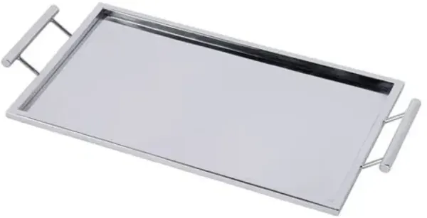 Tamsin Rectangular Serving Tray - Polished Silver