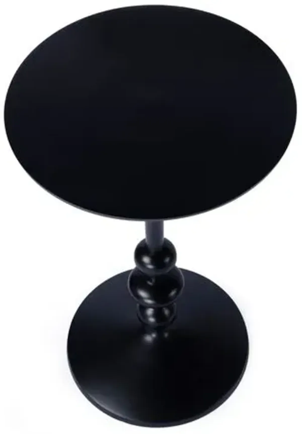 Zadie Outdoor Round Pedestal Side Table - Black