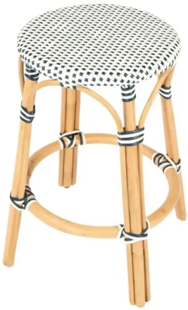 Kye 24" Rattan Round Counter Stool