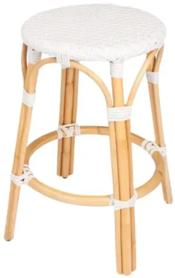 Kye 24" Rattan Round Counter Stool